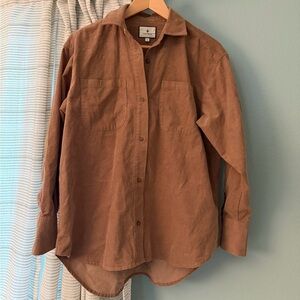 Tuckernuck corduroy button down women’s XS brown long sleeve